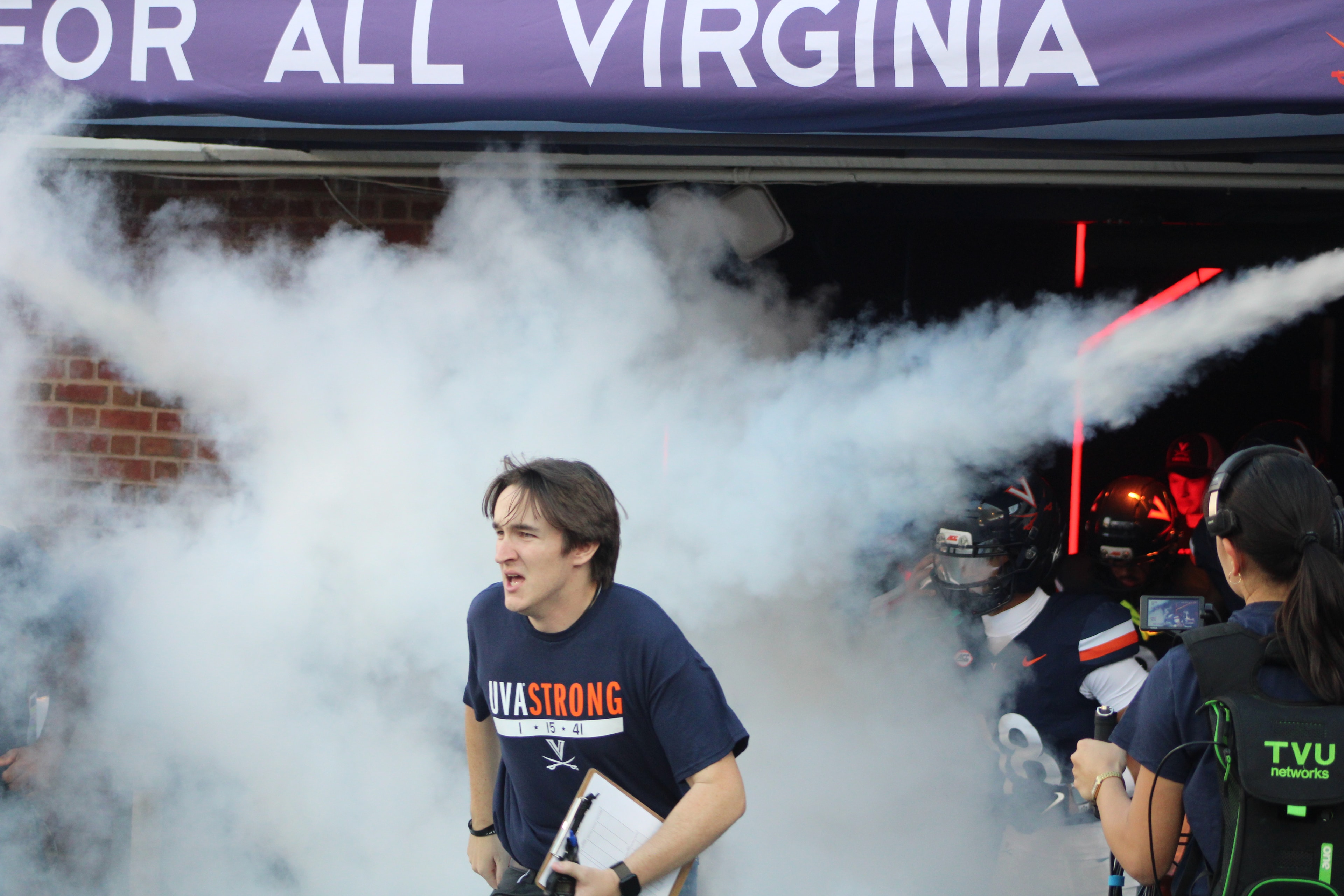 Fans at Virginia vs Delaware game day