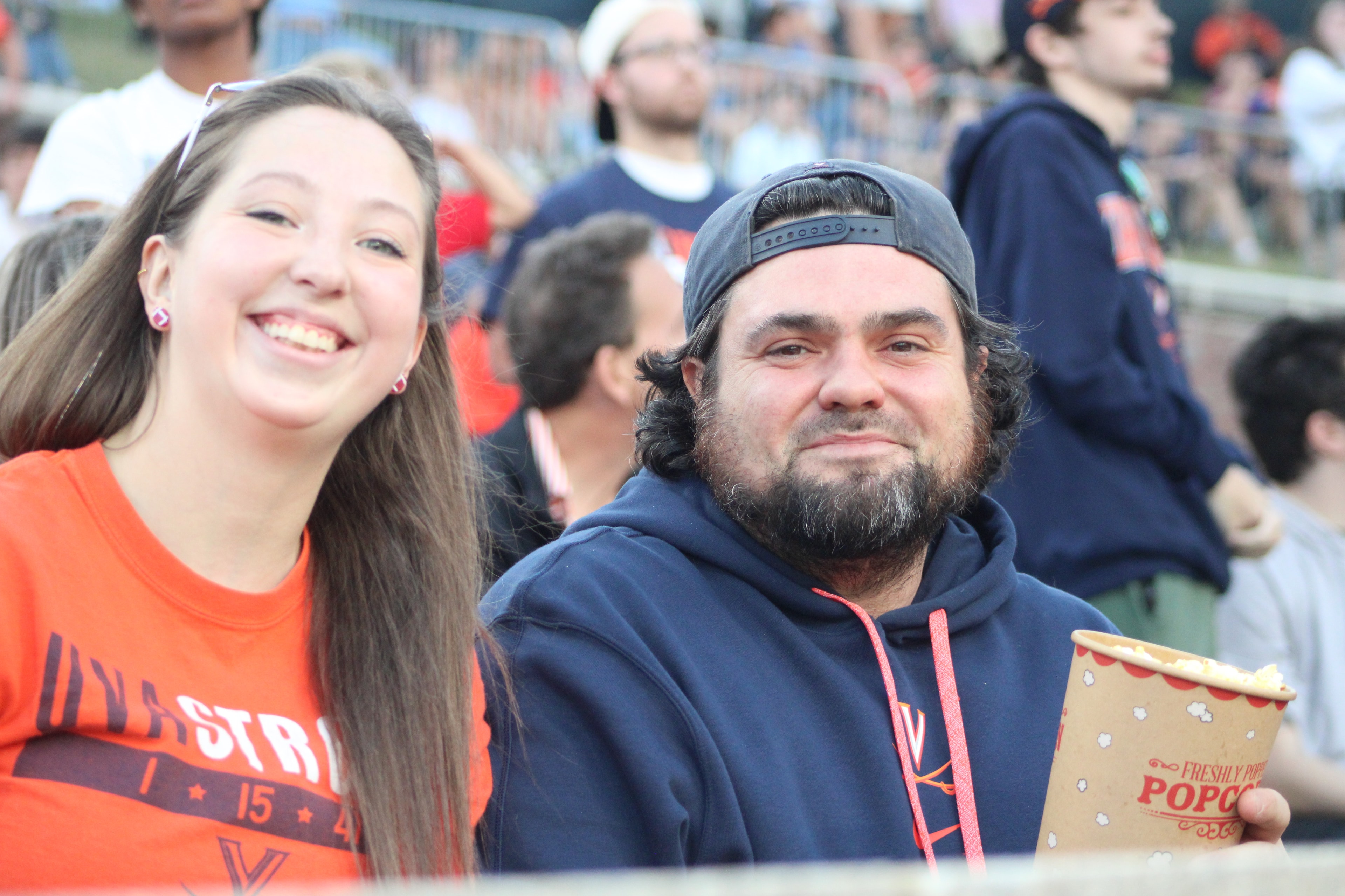 Fans at Virginia vs Delaware game day