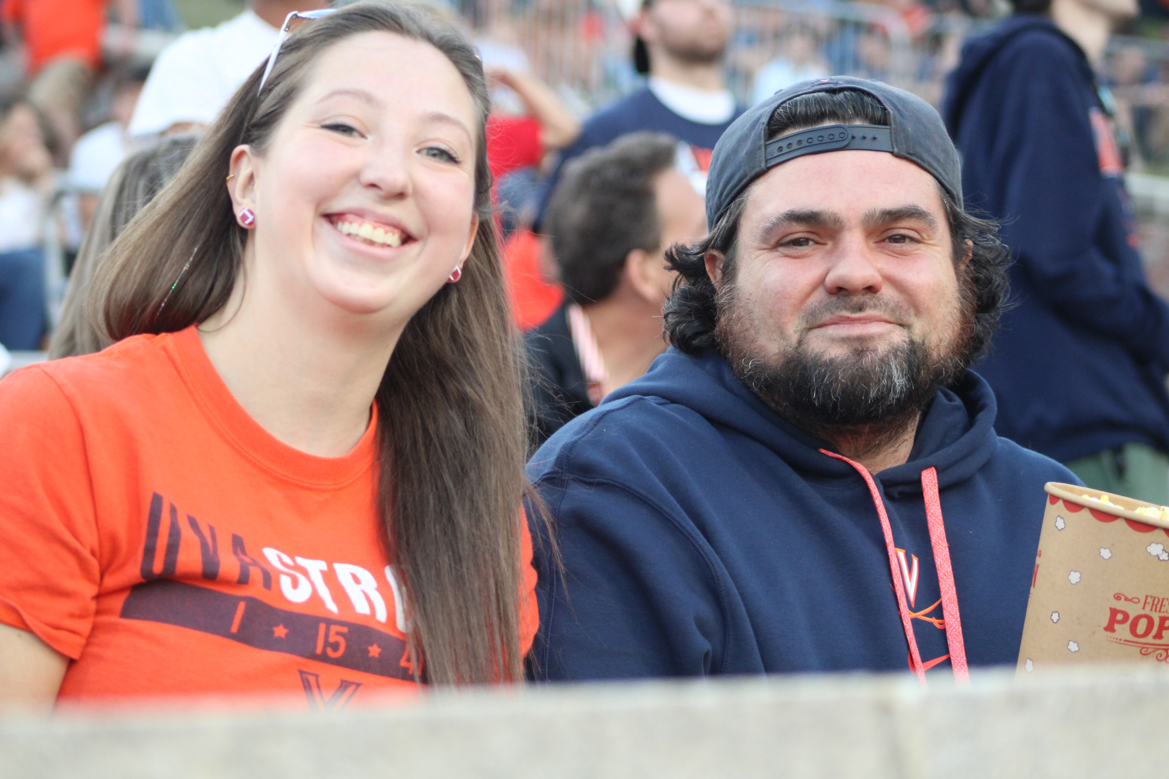 Fans at Virginia vs Delaware game day