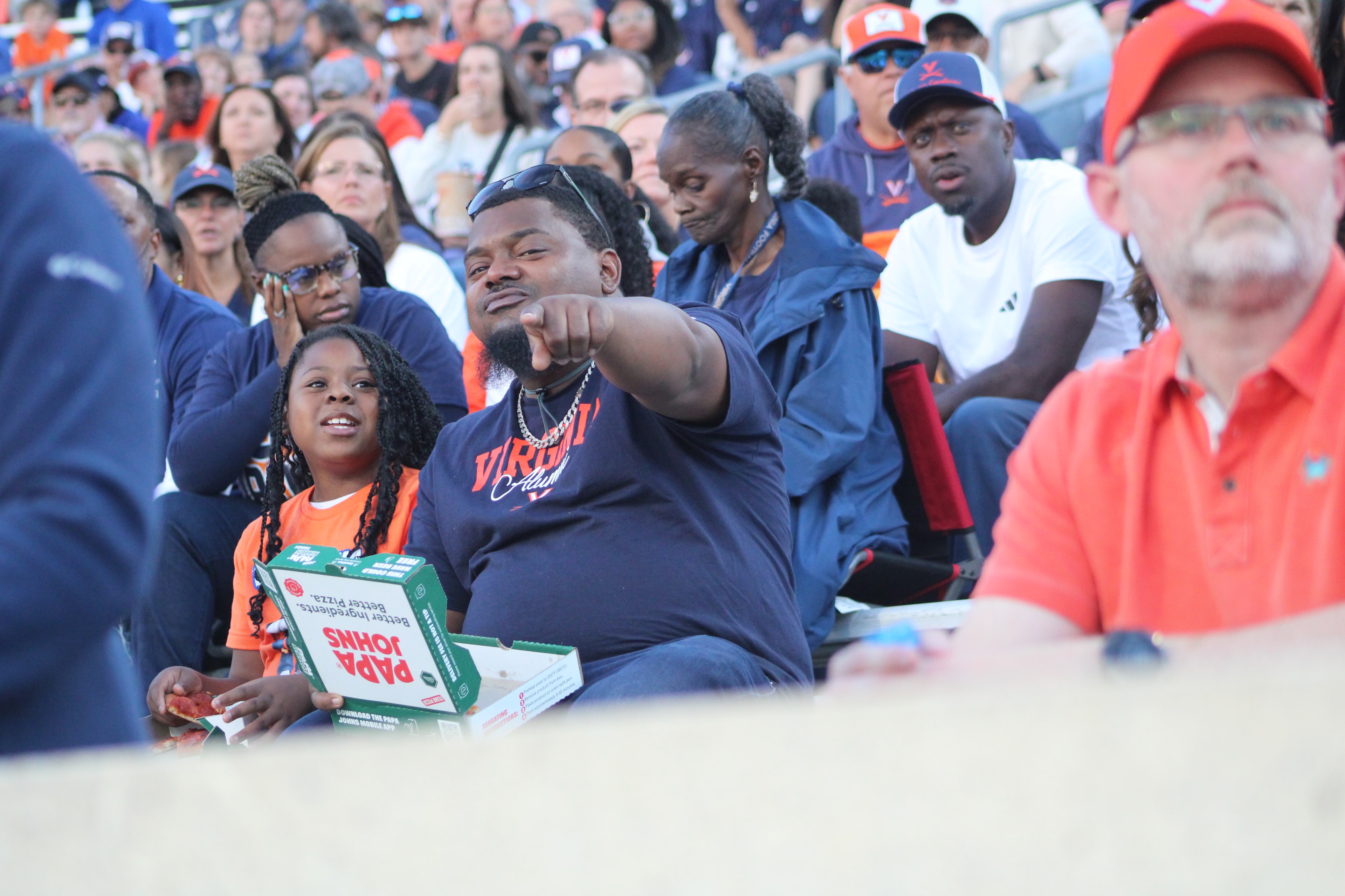 Fans at Virginia vs Delaware game day