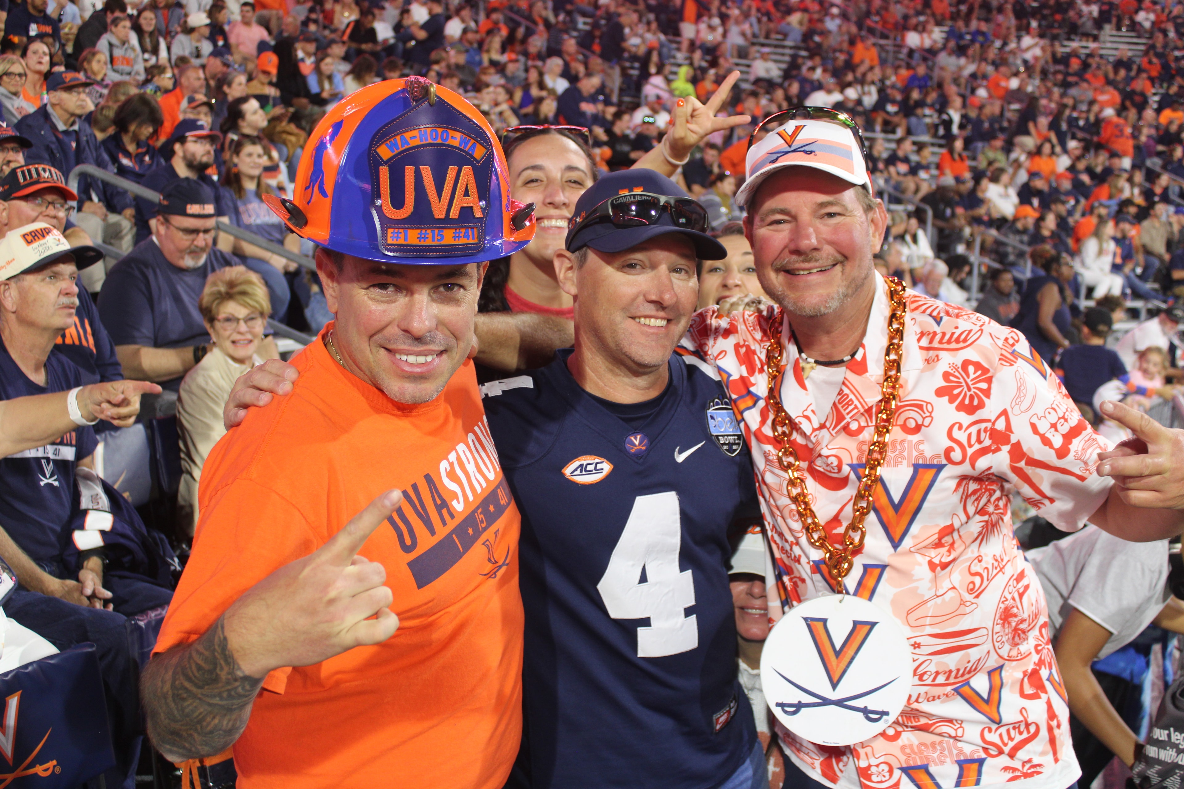 Fans at Virginia vs Delaware game day