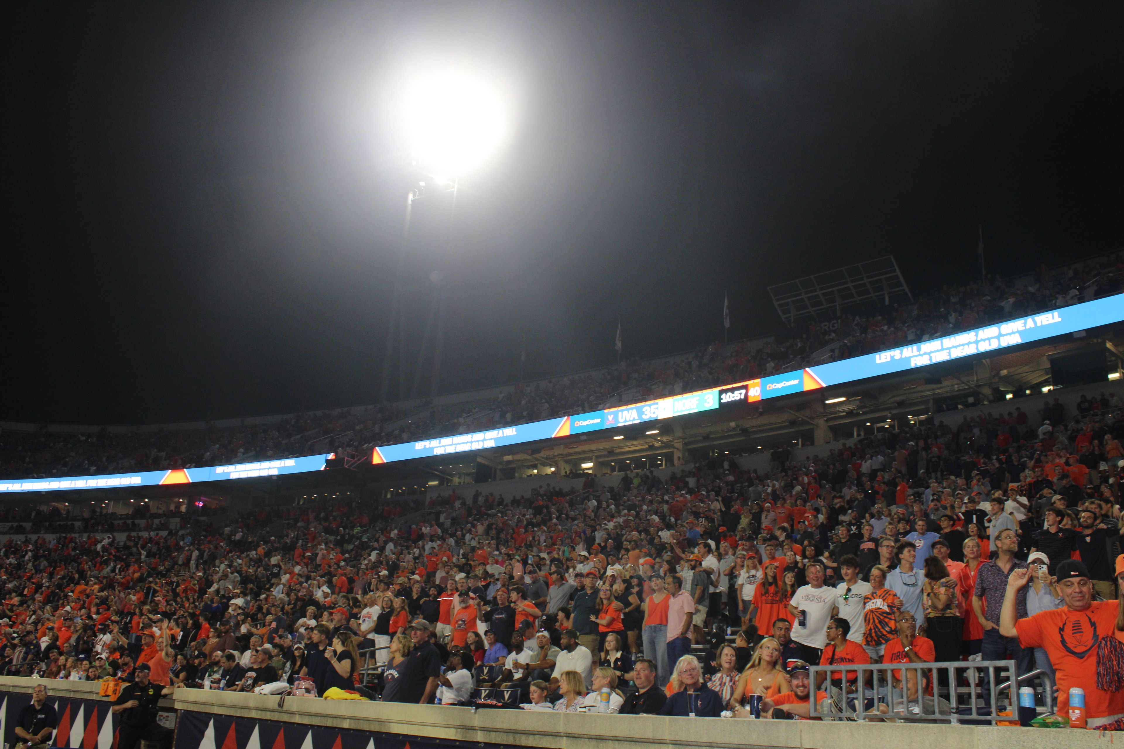 Fans at Virginia vs Norfolk State game day