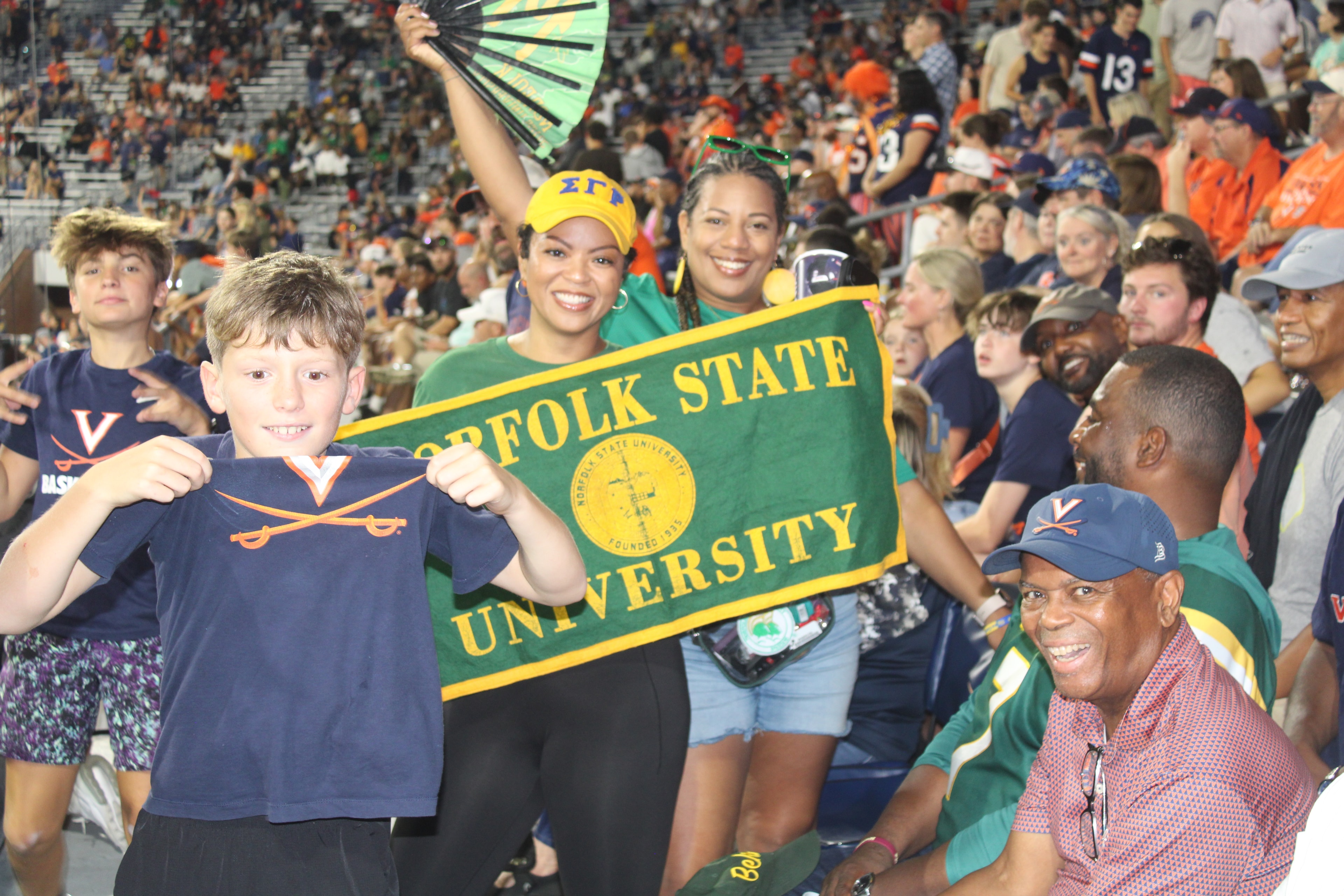 Fans at Virginia vs Norfolk State game day