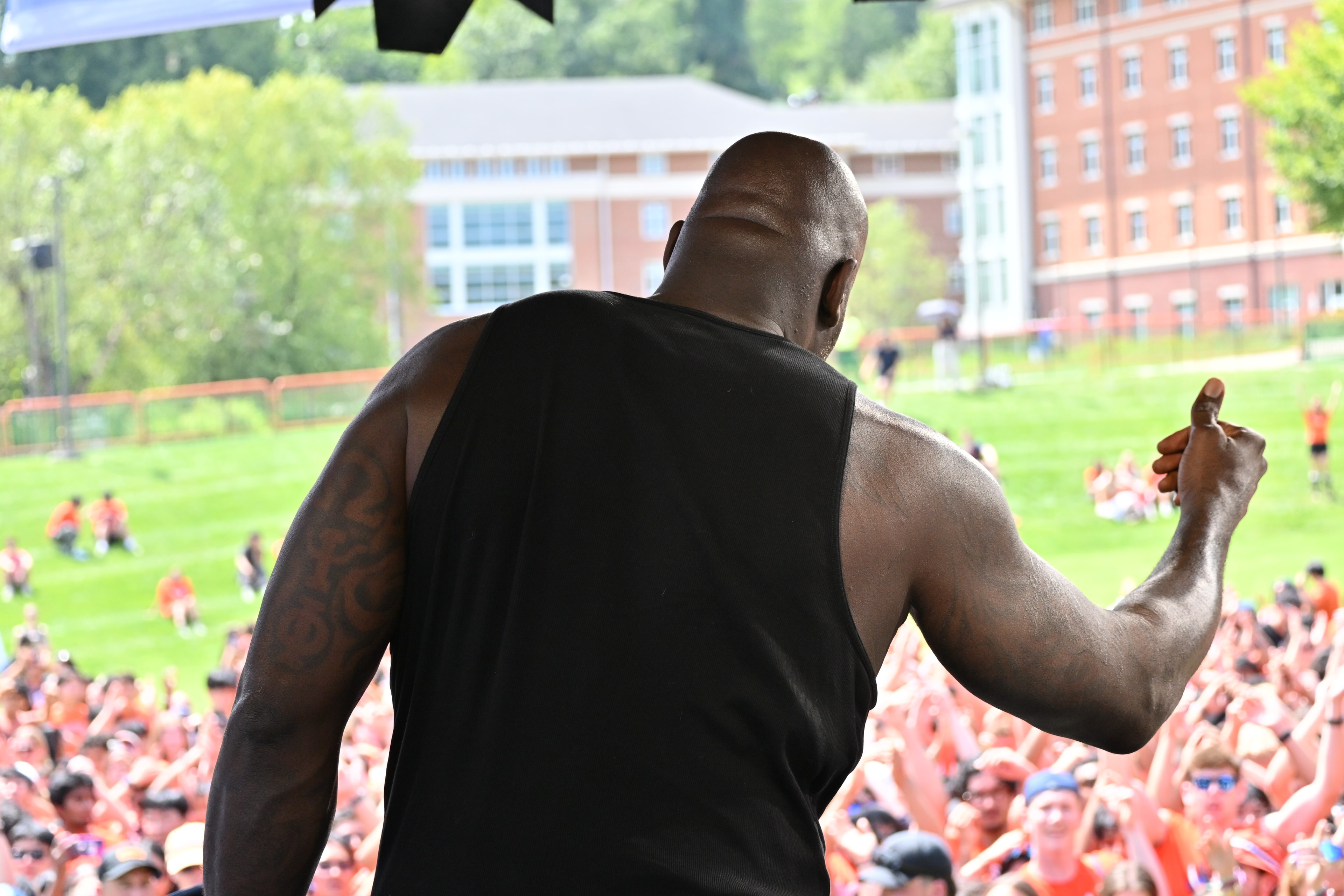 DJ Diesel at UVA Home Opener — addressing the crowd