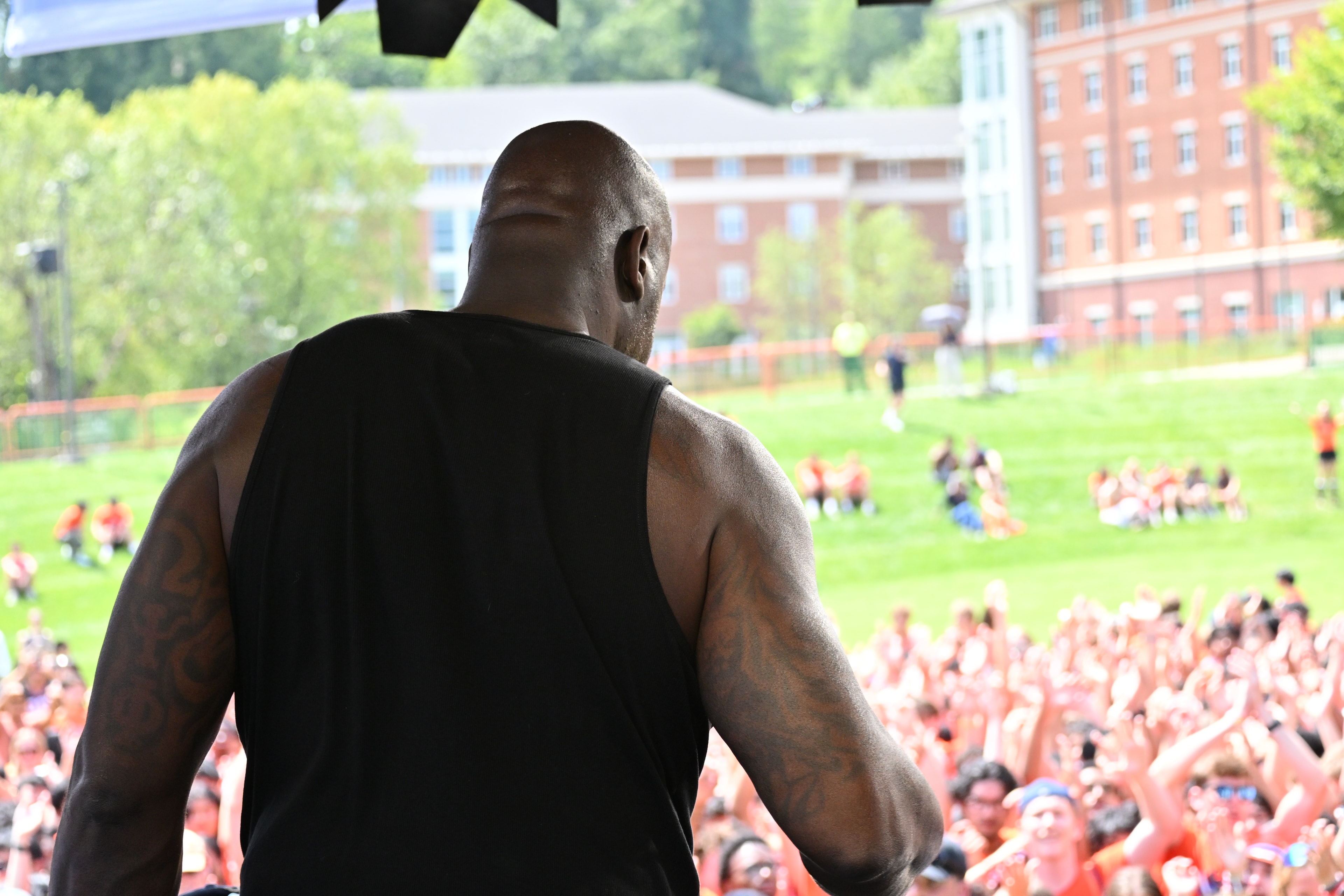 DJ Diesel at UVA Home Opener — addressing the crowd