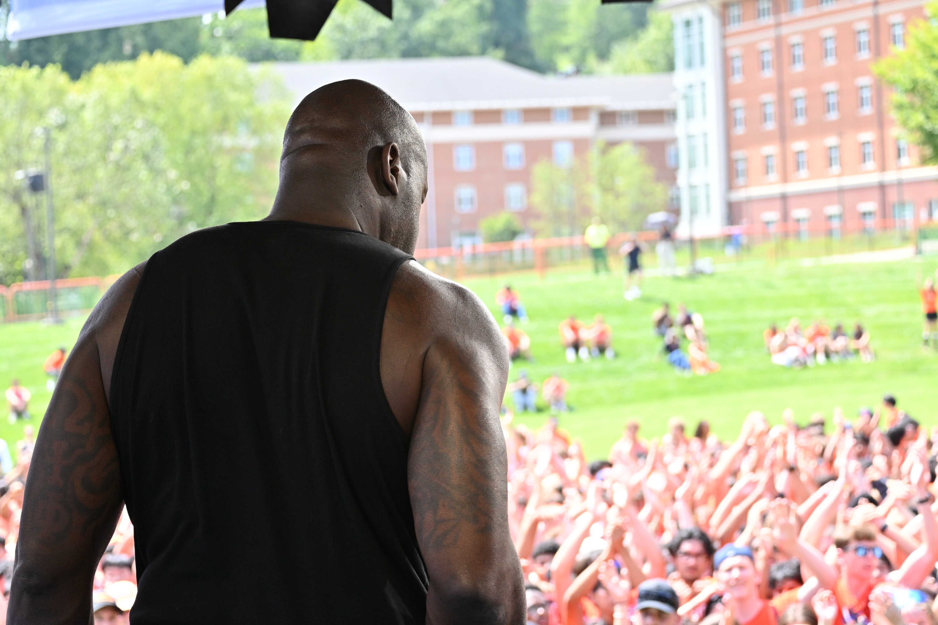 DJ Diesel at UVA Home Opener — addressing the crowd